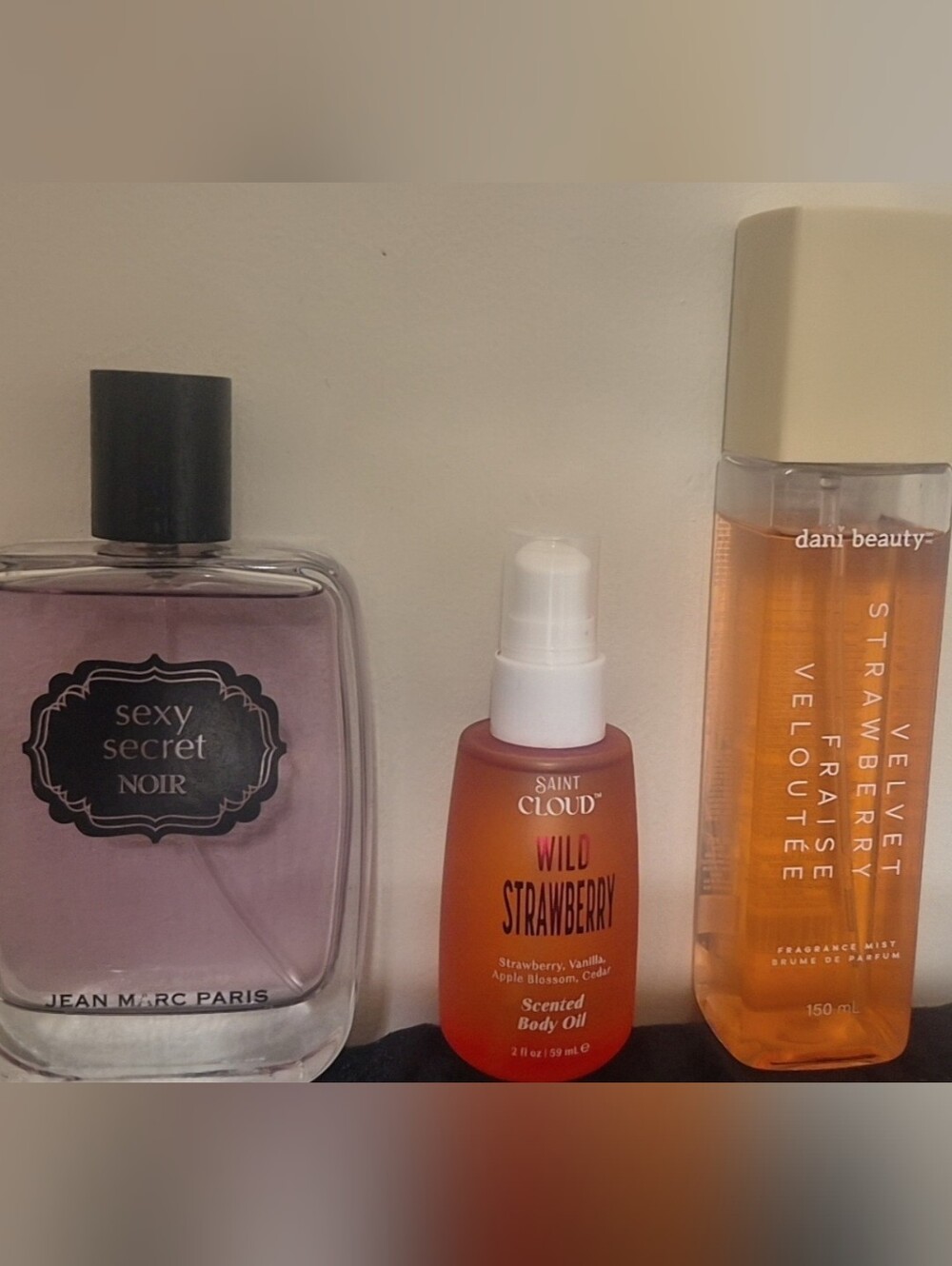 Sexy Secret,, Wild Strawberry And Velvet Strawberry Mist..